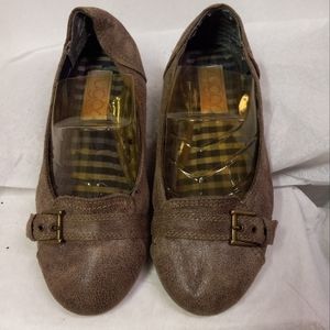 Sugar Kids Shoes DEBORAH Girls Brown Distressed Slip-on Size 3M